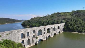 ancient aqueduct Istanbul Turkey video