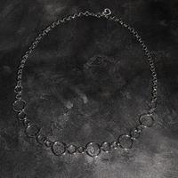 Silver chain dress belt, clothes accessories photo