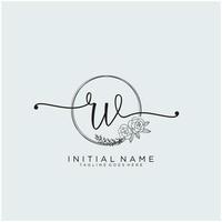 Initial RV feminine logo collections template. handwriting logo of initial signature, wedding, fashion, jewerly, boutique, floral and botanical with creative template for any company or business. vector