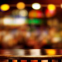 Beer restaurant bar, bar tabletop, blurred background - image photo