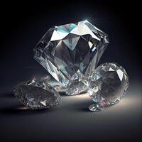 diamante cristal joya reflejar difuminar antecedentes - ai generado imagen foto