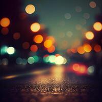 Car road with blurred bokeh background - image photo