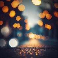 Car road with blurred bokeh background - image photo