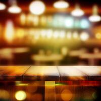 Beer restaurant bar, bar tabletop, blurred background - image photo