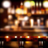 Beer restaurant bar, bar tabletop, blurred background - image photo