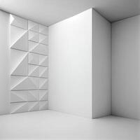 grande espacioso brillante blanco estudio - ai generado imagen foto