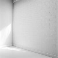 grande espacioso brillante blanco estudio - ai generado imagen foto