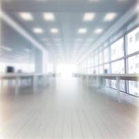 Light spacious large office, blurred stylish background - image photo