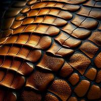 costoso natural cocodrilo piel textura - ai generado imagen foto