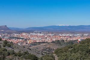 Spanish city of Soria from the top of a hill photo