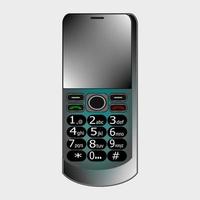 2g Keypad Mobile Phone Illustration, isolated on white background photo