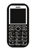 Black color, 2g feature phone vector graphic design having in numerical keypad photo