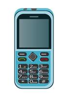 2g mobile phone clip art in blue color photo