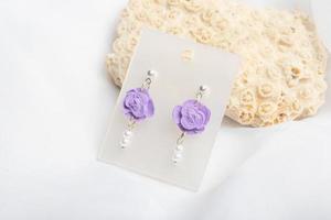 Handmade resin earrings, jewelry for women. photo