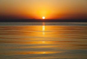 Orange Color Mediterranean Sea Sunrise photo