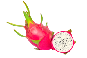 Frais rouge dragon fruit avec tranche isolé sur transparent arrière-plan, rouge Chine fruits, png fichier