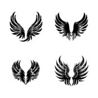 Take flight with our stunning black and white wings collection. Each one Hand drawn with intricate details, these illustrations are sure to add a touch of elegance to any project vector