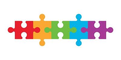 Colorful puzzle pieces icon for autism awareness day vector illustration