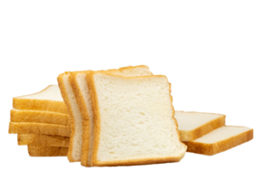 Fresh toast wheat bread sliced isolated on transparent background with clipping path, png