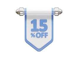 Discount sale vector element percent icon transparent 3d rendering