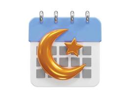 Ramadán icono 3d representación vector ilustración