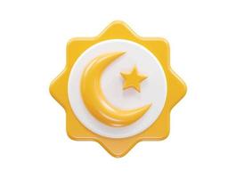 Ramadan icon 3d rendering vector illustration