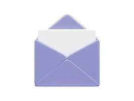 3d rendering  vector message icon illustration transparent element