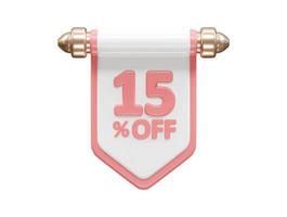 Discount sale vector element percent icon transparent 3d rendering