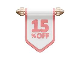 Discount sale vector element percent icon transparent 3d rendering