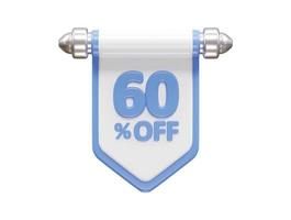 Discount sale vector element percent icon transparent 3d rendering