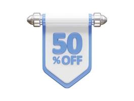 Discount sale vector element percent icon transparent 3d rendering