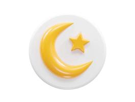 Ramadan icon 3d rendering vector illustration