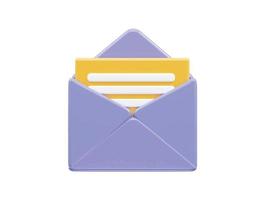 3d rendering  vector message icon illustration transparent element