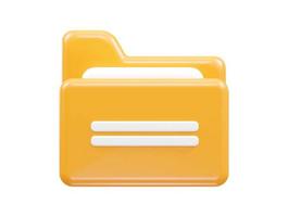 File icon 3d rendering vector illustration transparent element