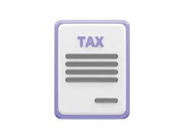 tax icon vat 3d rendering vector illustration