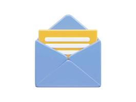 3d rendering  vector message icon illustration transparent element