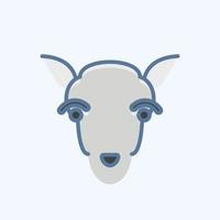 Icon Lamb. related to Animal Head symbol. simple design editable. simple illustration vector