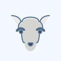 Icon Lamb. related to Animal Head symbol. simple design editable. simple illustration vector