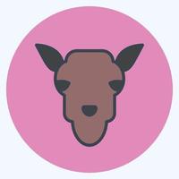 Icon Camel. related to Animal Head symbol. simple design editable. simple illustration vector