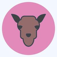 Icon Camel. related to Animal Head symbol. simple design editable. simple illustration vector