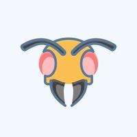 Icon Bee. related to Animal Head symbol. simple design editable. simple illustration vector