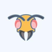 Icon Bee. related to Animal Head symbol. simple design editable. simple illustration vector