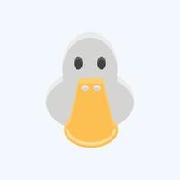 Icon Duck. related to Animal Head symbol. simple design editable. simple illustration vector