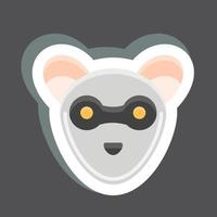 Icon Ferret. related to Animal Head symbol. simple design editable. simple illustration vector