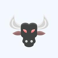Icon Bull. related to Animal Head symbol. simple design editable. simple illustration vector