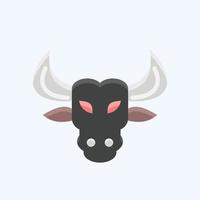 Icon Bull. related to Animal Head symbol. simple design editable. simple illustration vector