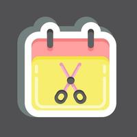 Icon Appointment. related to Barbershop symbol. Beauty Saloon. simple illustration vector