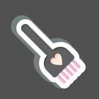 Icon Hair Dye Brush. related to Barbershop symbol. Beauty Saloon. simple illustration vector