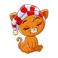 Cute baby cat funny happy vector