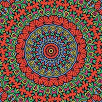 A colorful mandala with a flower pattern. vector